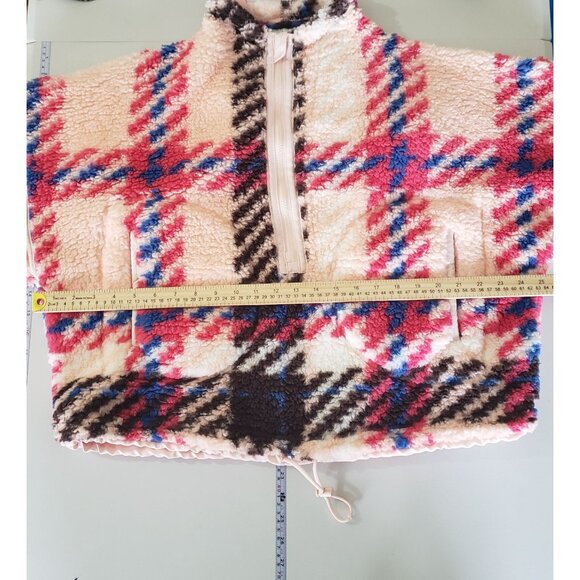NWT SO JuniorsToggle High Pile Quarter-Zip Pullover Sherpa Sweater Size L  Warm - Picture 3 of 7